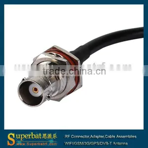 LMR195 25cm BNC Female Bulkhead to BNC Male Right Angle Cable Assembly thumbnail-2