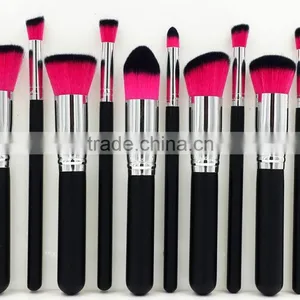 10Pcs Black Pro MakeUp Cosmetic Set Eyeshadow Kits Wood Brush Blusher Tools thumbnail-1