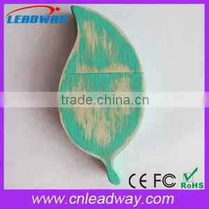 Wooden Leaf Shaped USB 2.0 Flash Drive 64MB-64GB thumbnail-4