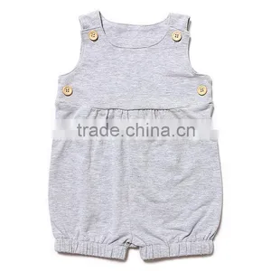Baby Boy Cute Summer Romper Sleeveless Grey Rompers Baby Boy Romper and Sleep Suits thumbnail-1
