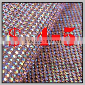 Popular Apparel Hotfix Rhinestone Trim Mesh thumbnail-1
