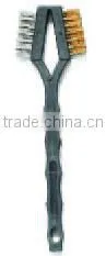 Dual-side Mini Plastic Handle Wire Brush thumbnail-3