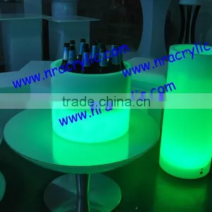 Shagnhai Nightclub Party Use Pub Acrylic LED Plastic Floral Ice Bucket Cooler Outdoors thumbnail-1