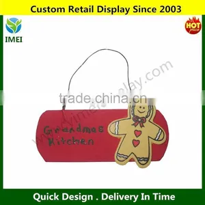 Mini Sign "Grandmas Kitchen" - Hand Painted - Wood - Red - 2 1/2" X 1" YM3-141 thumbnail-1
