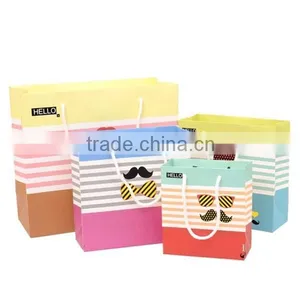Funny Mustache And Glass Paper Gift Bag thumbnail-1