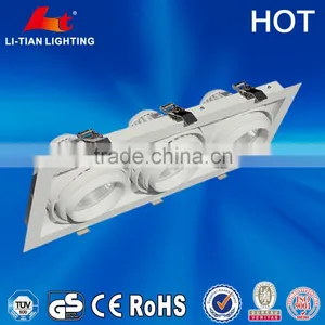 20w 30w 40w 60w 90w Adjustable Recessed Rectangle Led Grille Light thumbnail-1
