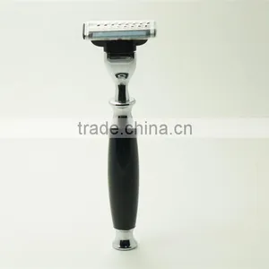 Wholesale Acrylic Handle 3 Blades Shaving Brush Razor Men Safety Razors thumbnail-1