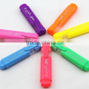 Bright Multi-color Flat Barrel Highlighter Pen thumbnail-3