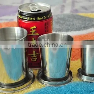 2014 Hot Selling 60ml Leak-proof Eco-friendly FDA LFGB Fodable Stainless Steel Beer Mug Cup Tumbler thumbnail-4