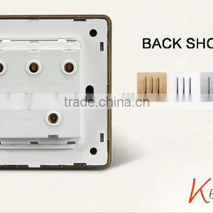 10a 250v Pust Button Wall Mounted Home Electric Switch 3 Gang 1 Way or 2 Way thumbnail-4