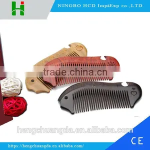 Nature Fish Shaoed Customized Sandal Wood Hair Comb thumbnail-1