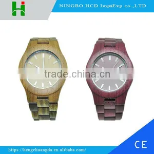 2016 New Design Customized Logo Wood Watch Stainless Steel Watch thumbnail-1