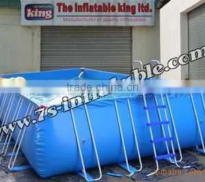 2016 Large Cheap Used Commercial Inflatable Frame and Supported Swimming Pool For Sale thumbnail-1