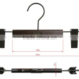 Our HEAD Wooden Pant&skirt Hanger is Stained in a White/black Color and it From a Solid Piece of Wood for Beauty and Durability. thumbnail-3