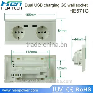 EU UK US USA Plugs Universal Wall Socket With Usb Port thumbnail-3