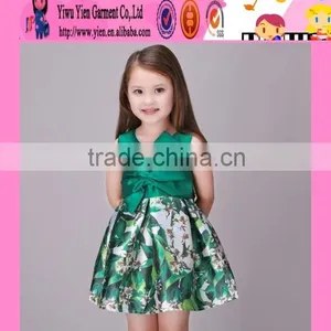 2016 Factory Direct Stylish Girls Birthday Party Dresses Summer Flower Baby Kids Party Wear Dresses thumbnail-1