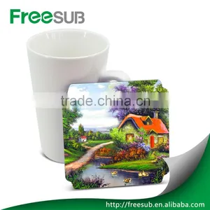 China Supplier Wholesale Heat Transfer Sublimation MDF Blank Cork Coaster thumbnail-3