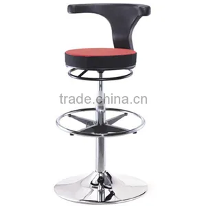 Modern Barber Chairs / Barber Stools With High Quality Chrome Round Bar Base thumbnail-2