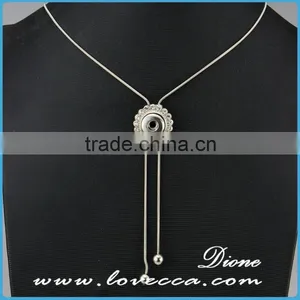 Greece Women Simple Design Wholesale Fashion Jewelry Necklace With Snap Button Pendant thumbnail-2