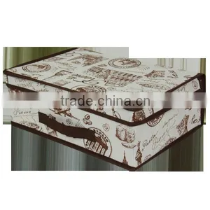 NEWEST Europe Textile Organizer Non Woven Storage Box With Lid thumbnail-2