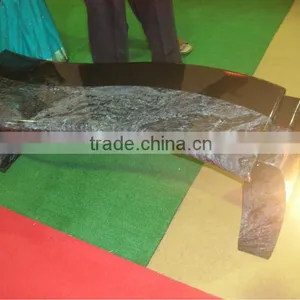 Polished Granite Marble Indoor Bench thumbnail-1