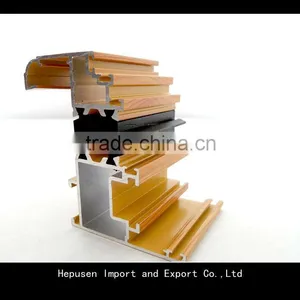 Thermal Insulated Wood Grain Aluminium Extruded Profile thumbnail-1