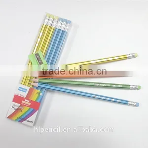 7 Inch Custom Hexgonal Pencil Set With Eraser thumbnail-1