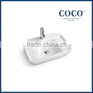 Bathroom 650mm Ceramic Big Size Counter Top Wash Hand Basin thumbnail-1