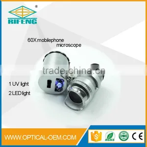 Hot Sale Iphone Camera Microscope With 2 Led Light and 1 uv Light 60x Binocular Microscope thumbnail-1