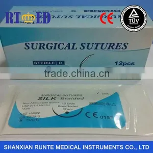 "RTMED" CE Black Silk Suture With Needle thumbnail-1