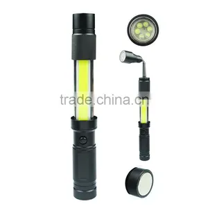 Aluminium Strong Torch Working Light Flashlight COB Led Lantern thumbnail-1