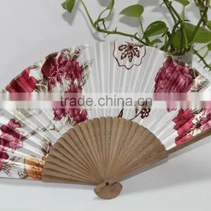 Party Gift Bamboo Silk Fan Craft Fan Lady Hand Fan thumbnail-1