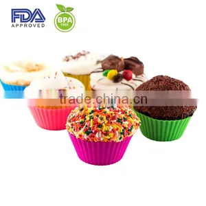 Reusable Silicone Muffin Cups , DIY Silicone Cake Mold , BPA Free Food Safe Silicone Baking Cup thumbnail-1