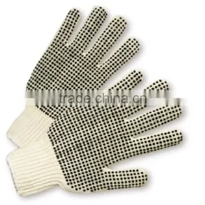 One Side PVC Dot Glove Construction NaturaI White Factory Knit Work Glove Anti-Slip Plastic Dot Safety Labor Good Standard thumbnail-1