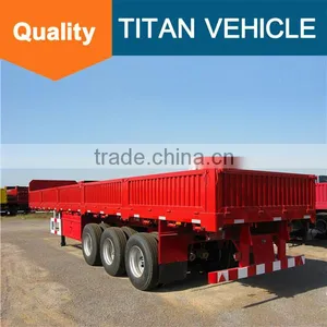TITAN 50tons Wall Side Cargo Truck Trailer for Namibia Good Price Sale thumbnail-3