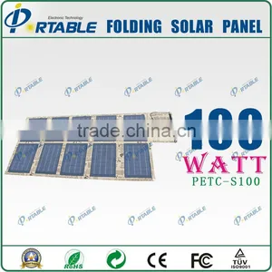 Hot Sale! 100W Portable Folding Solar Panel Kits for Car Battery/boat/yarcht thumbnail-1