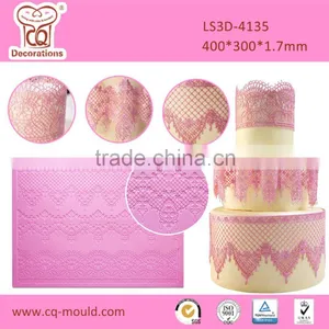 New Design Durable Colorful Beatiful Flower Cake Lace Decorating Mat thumbnail-1