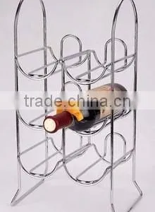 Antique Moon-shape Chromed Plating Iron Wine Rack Storage Shelf thumbnail-5