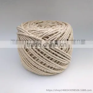 3 Strand Natural Pure Cotton Rope Braided Twisted Cord Custom Size thumbnail-2