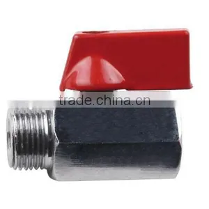 Mini Ball Valve With Size of 1/4" 3/8"1/2" ,brass Chrome Planted thumbnail-5