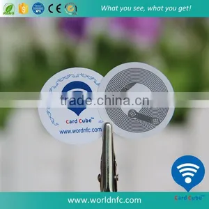 Round Printable PVC 13.56MHz NFC Label for Clothing thumbnail-4