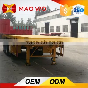Double Use 40ft Container Transport 4 Axles Flatbed Semi-trailer thumbnail-3