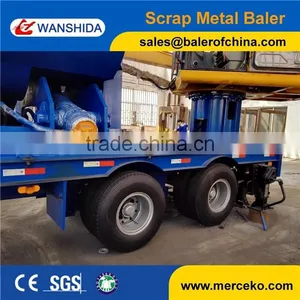 Mobile Hydraulic Metal Scrap Baling Press Baler Compactor Machine Portable Trailer thumbnail-3