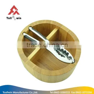 Hot Selling High Quality Bamboo Walnut Bowl With Nutcracker thumbnail-1