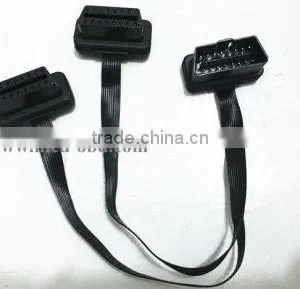 Flat OBD2 Spitter Y Cable Right 16pin Male to 2 Pieces 16pin Female thumbnail-5