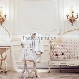 Victoria Style Carved Wooden Uphostered Bed, Ornate Design Children Bedroom Furniture Set, Child/Kid's Bed Set thumbnail-3