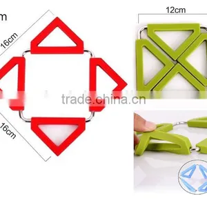 Silicone Stainless Steel Placemat Trivet Table Mat Heat Resistant for Bowl Plate Cup thumbnail-5