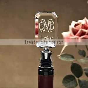 Engraved Crystal Bottle Stopper Wedding Favor thumbnail-1