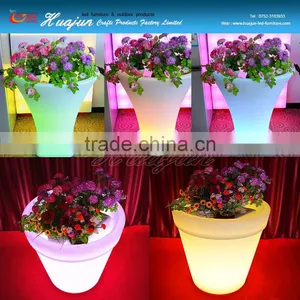 PE Plastic Led Flower Pot Decorative Restaurant thumbnail-1