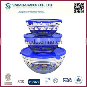 Wholesale Cheap Daily Use Glass Soup Bowl, 3pcs Glass Bowl Set thumbnail-1